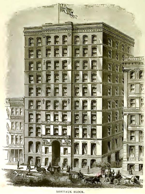 Montauk Building, Chicago, completed 1882